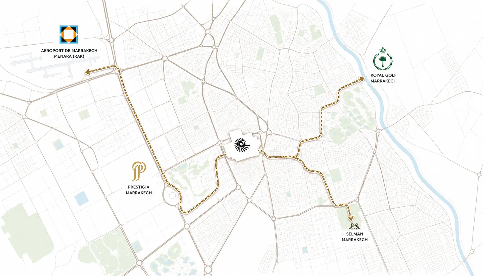Carte des accès autour de Balvest Villa